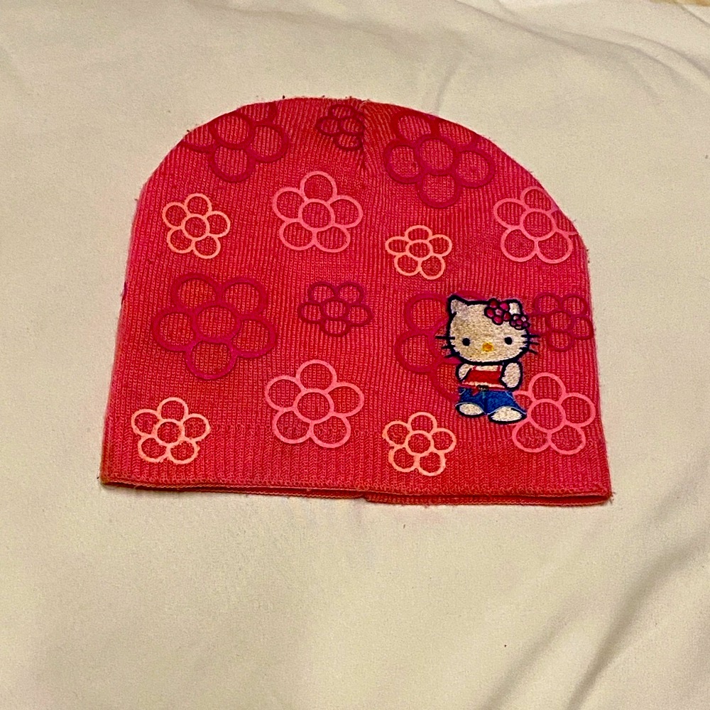 Sanrio Hello Kitty Floral Pink Kids Beanie